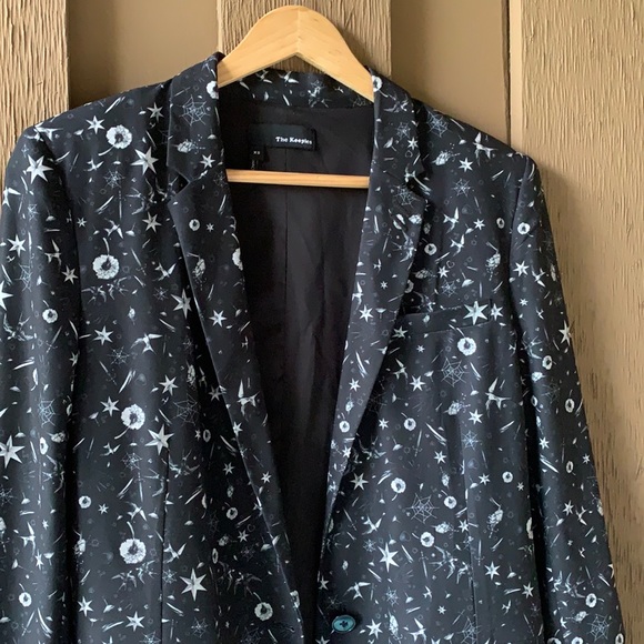 The Kooples Tattoo Print Black Crepe Blazer - Picture 6 of 16